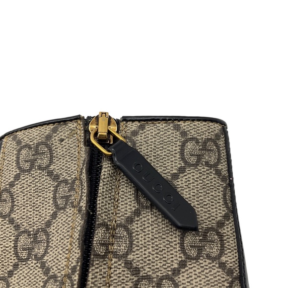 GUCCI DARK BEIGE GG SUPREME HORSEBIT INTERLOCKING G ANKLE BOOTS - Picture 10 of 10